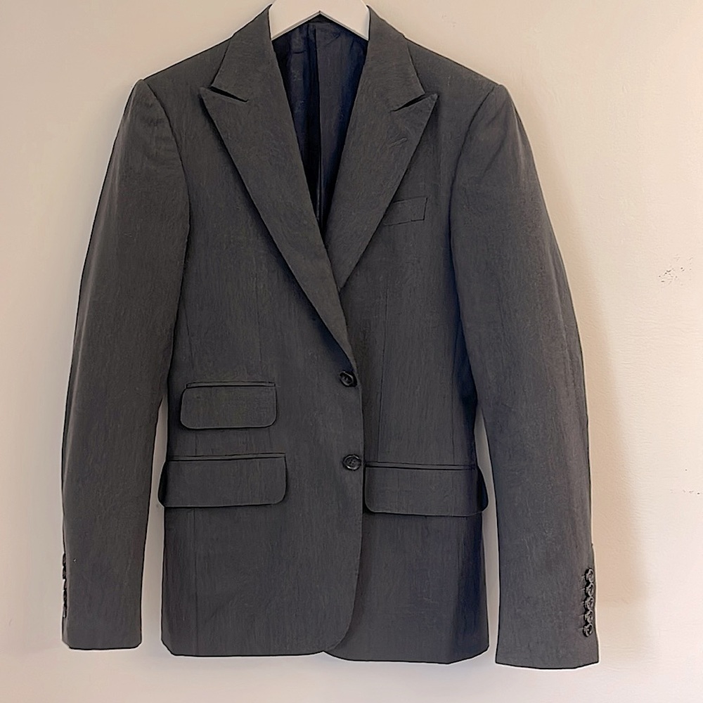 GUCCI Charcoal Blazer/Jacket with GG Lining